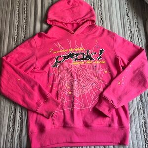 Spider Worldwide Men's Pink Hoodie